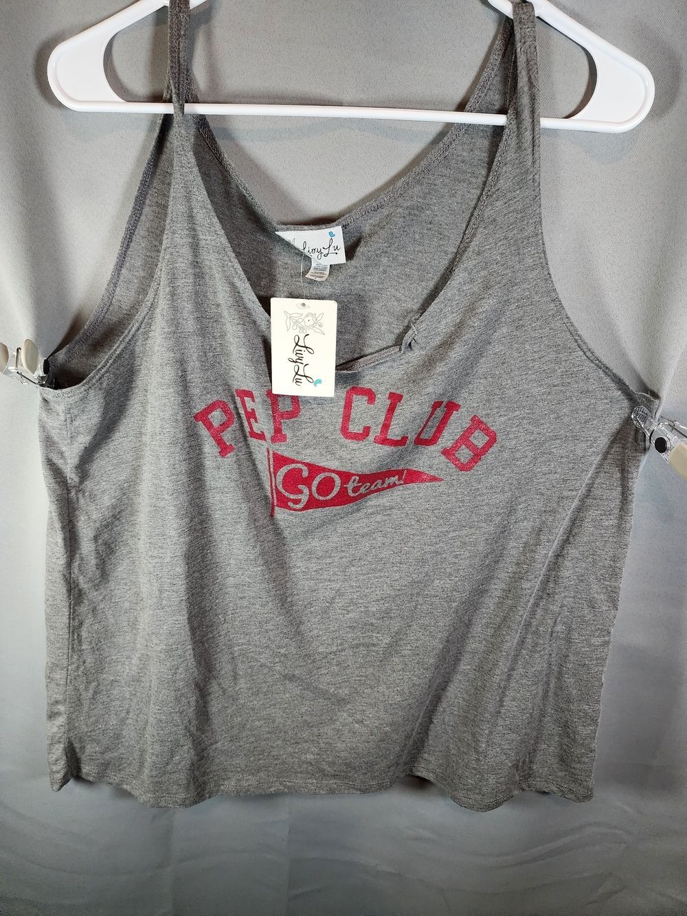 Livy Lu Gray Pep Club Graphic Camisole - Women's